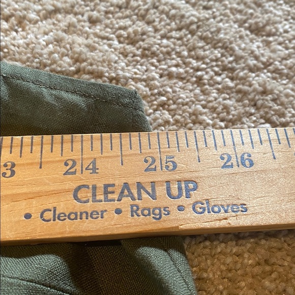 J Jill Love Linen Lagenlook V Neck Dress Olive Green Size 3X - Picture 5 of 8